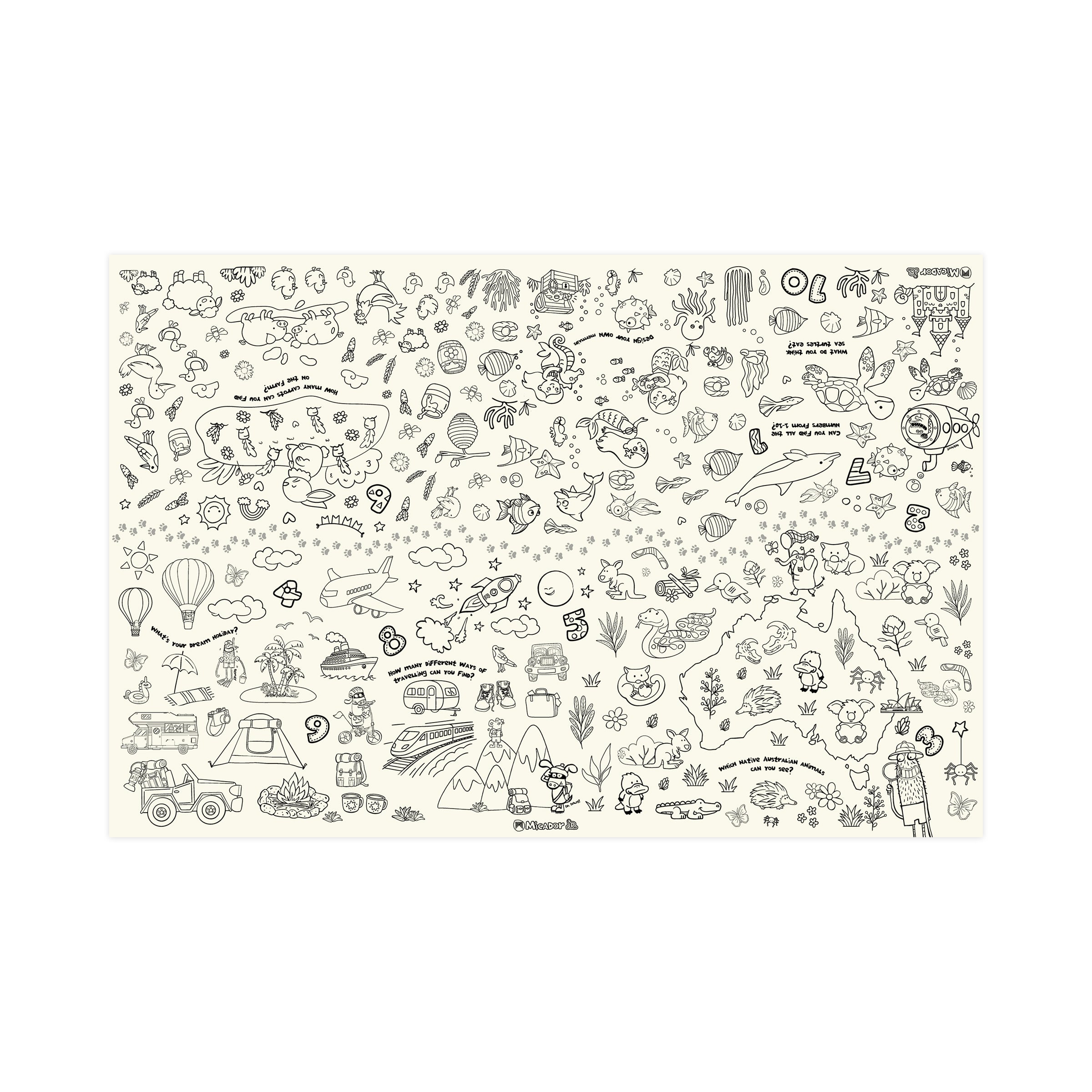 Colour Wash Repeat Tablecloth, 1000 x 1500mm, Micador jR.