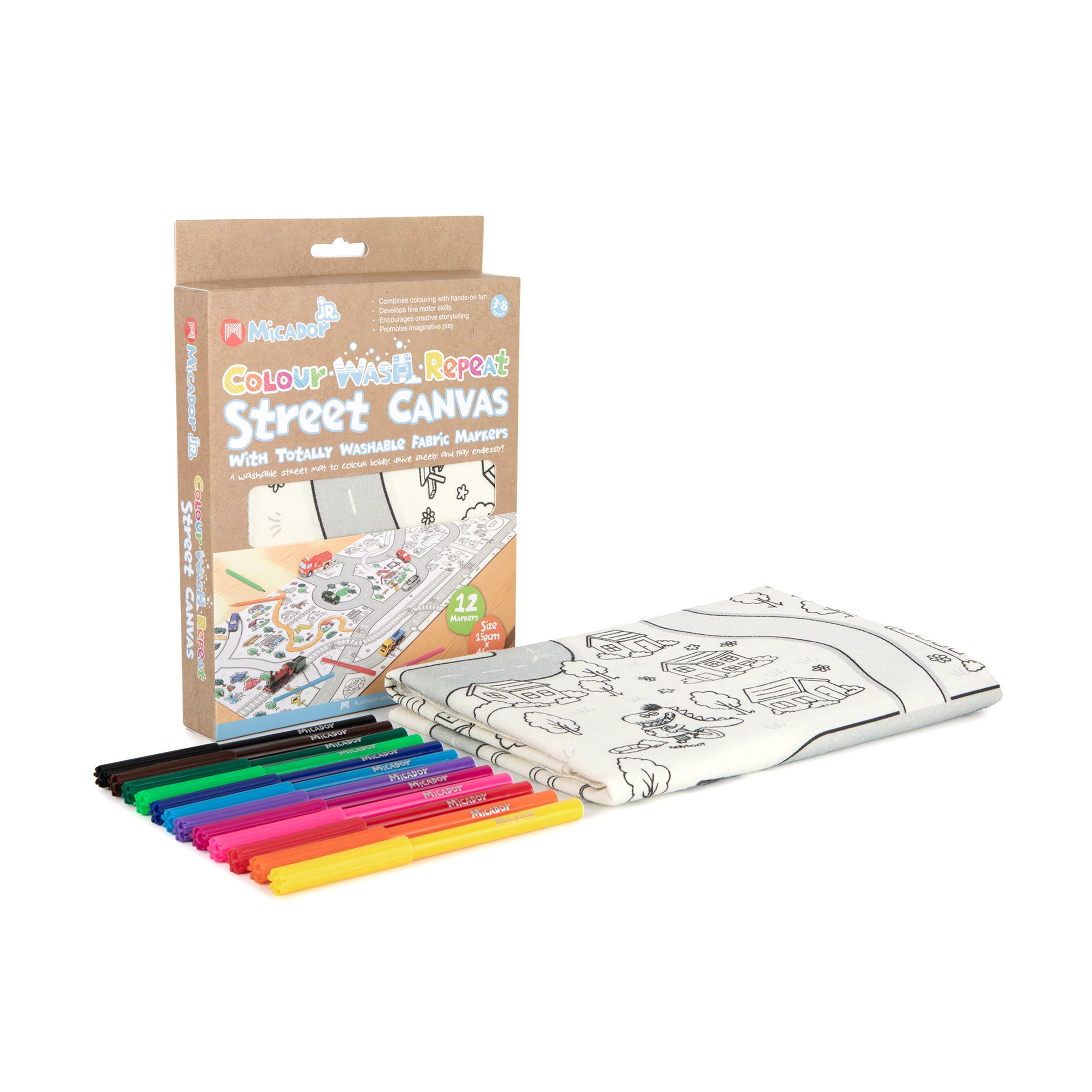 Micador Jr Colour Wash Repeat Street Canvas