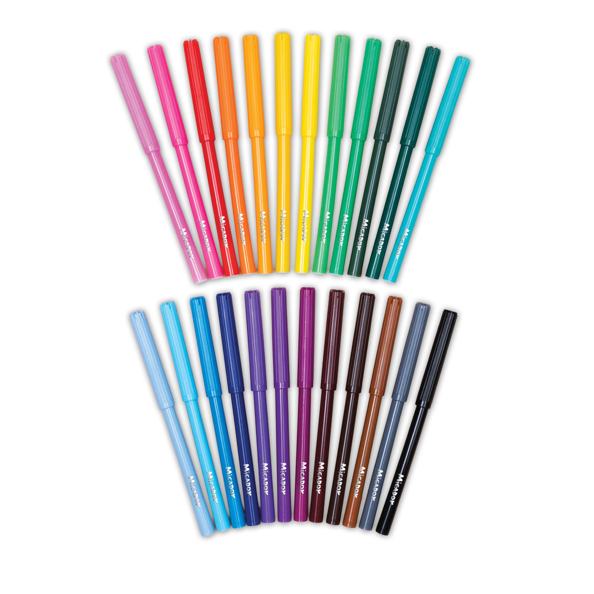 Colour Wash Repeat Totally Washable Fabric Markers, Pack 24, Micador jR.