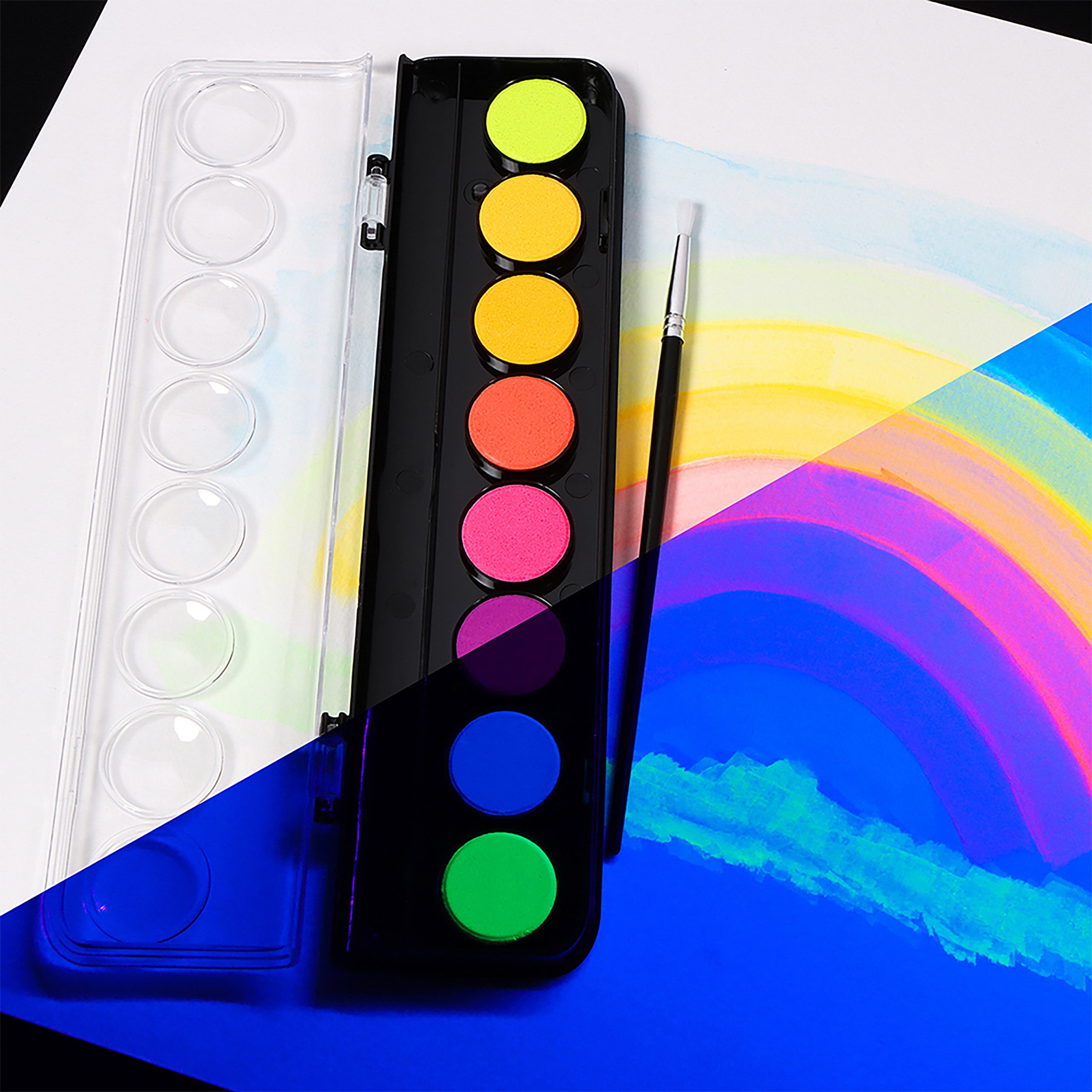 Neon Watercolour Paint Discs 8  Dark Arts