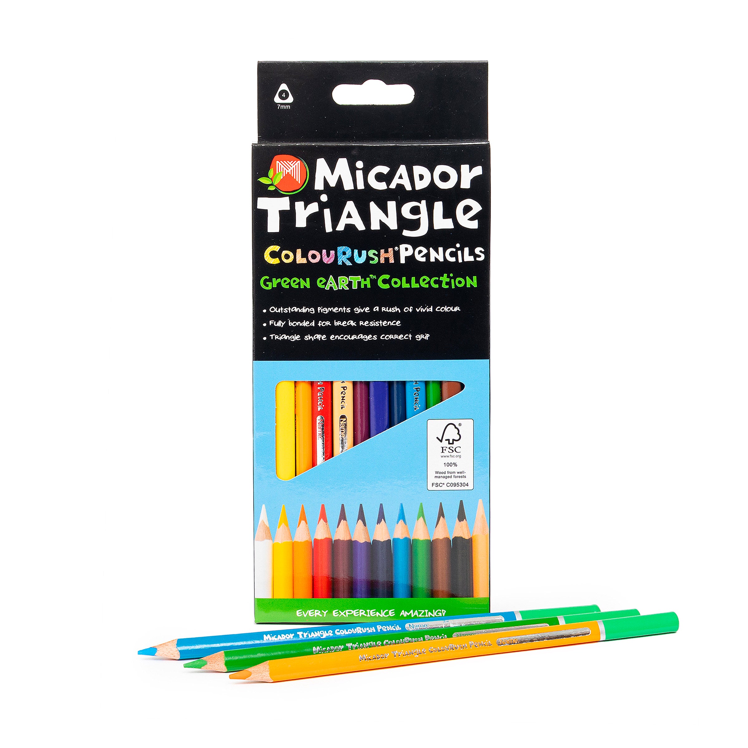 Micador Trianglecolourushpencils 12Pk
