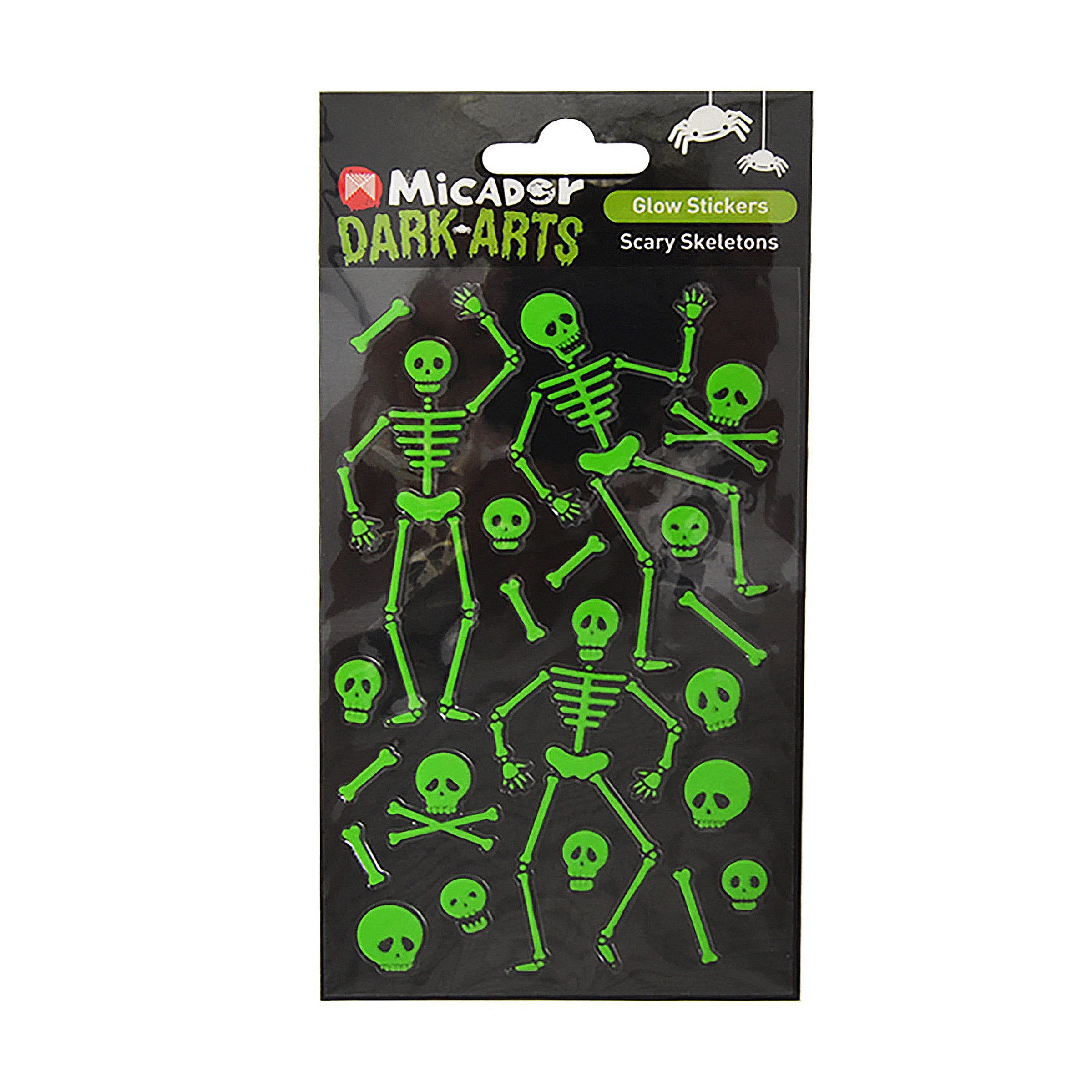 Dark Arts Glow Stickers Scary Skeleton