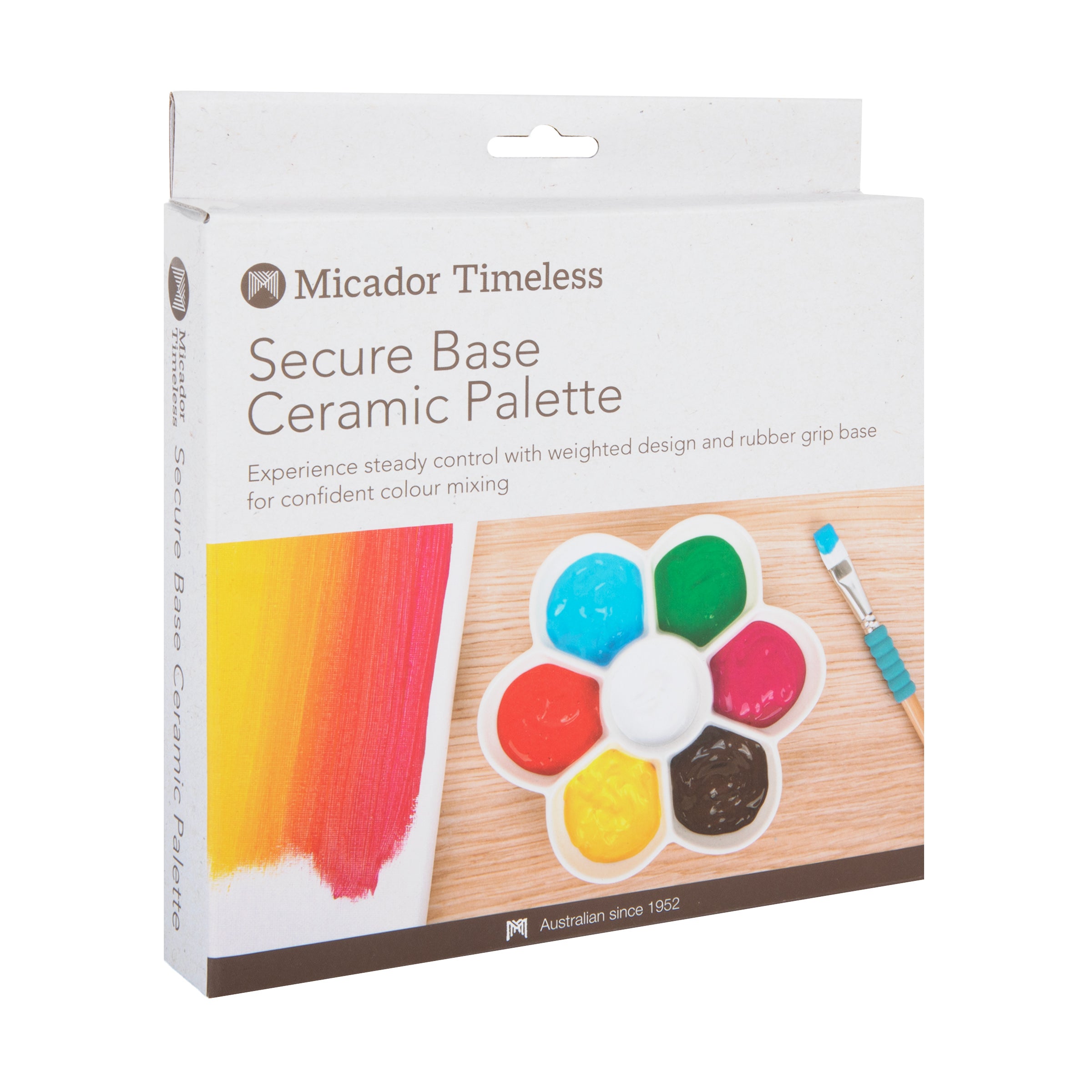 Secure Base Ceramic Mixing Palette, 7 wells, Micador Timeless