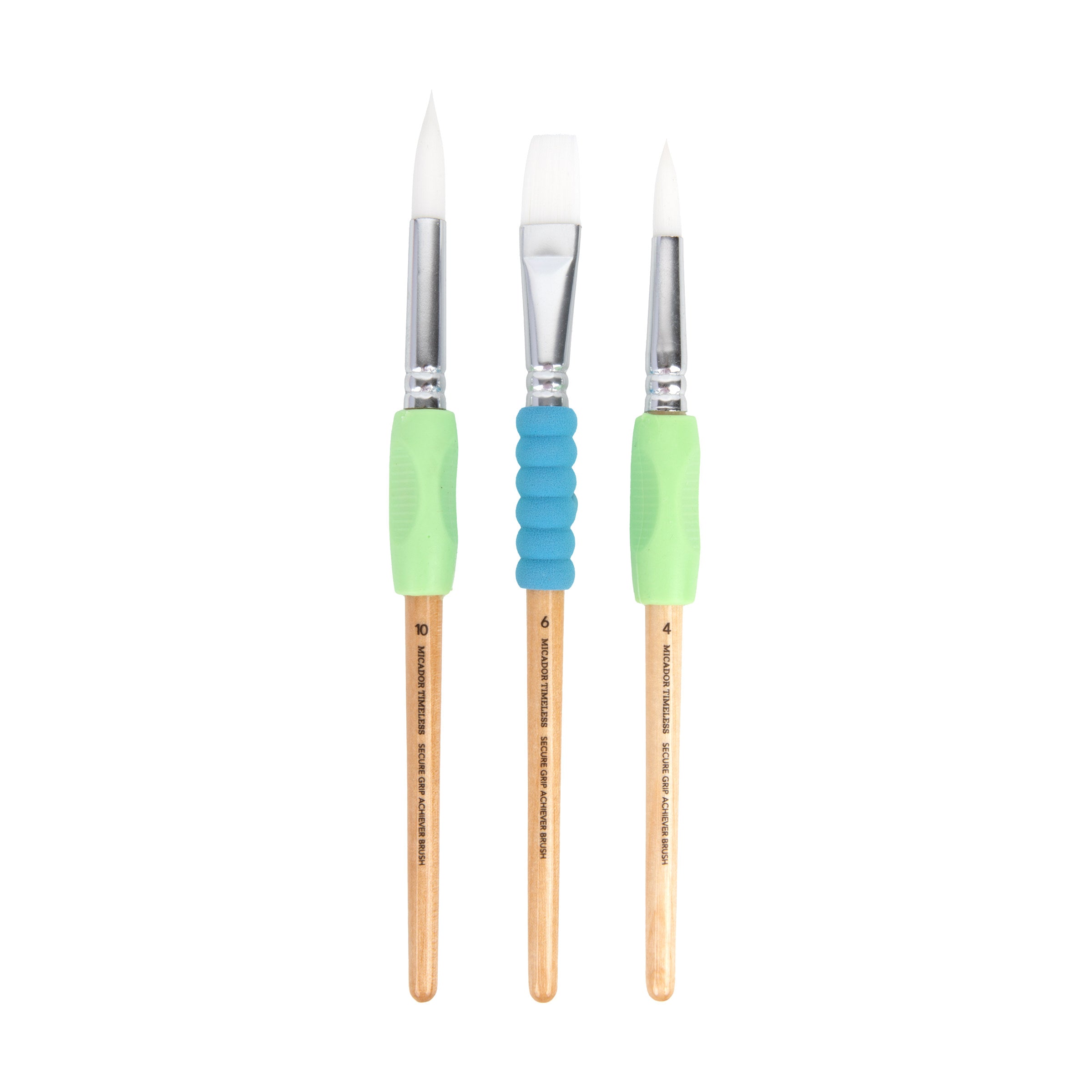 Secure Grip Achiever Brushes, Pack of 3, FSC 100%, Micador Timeless
