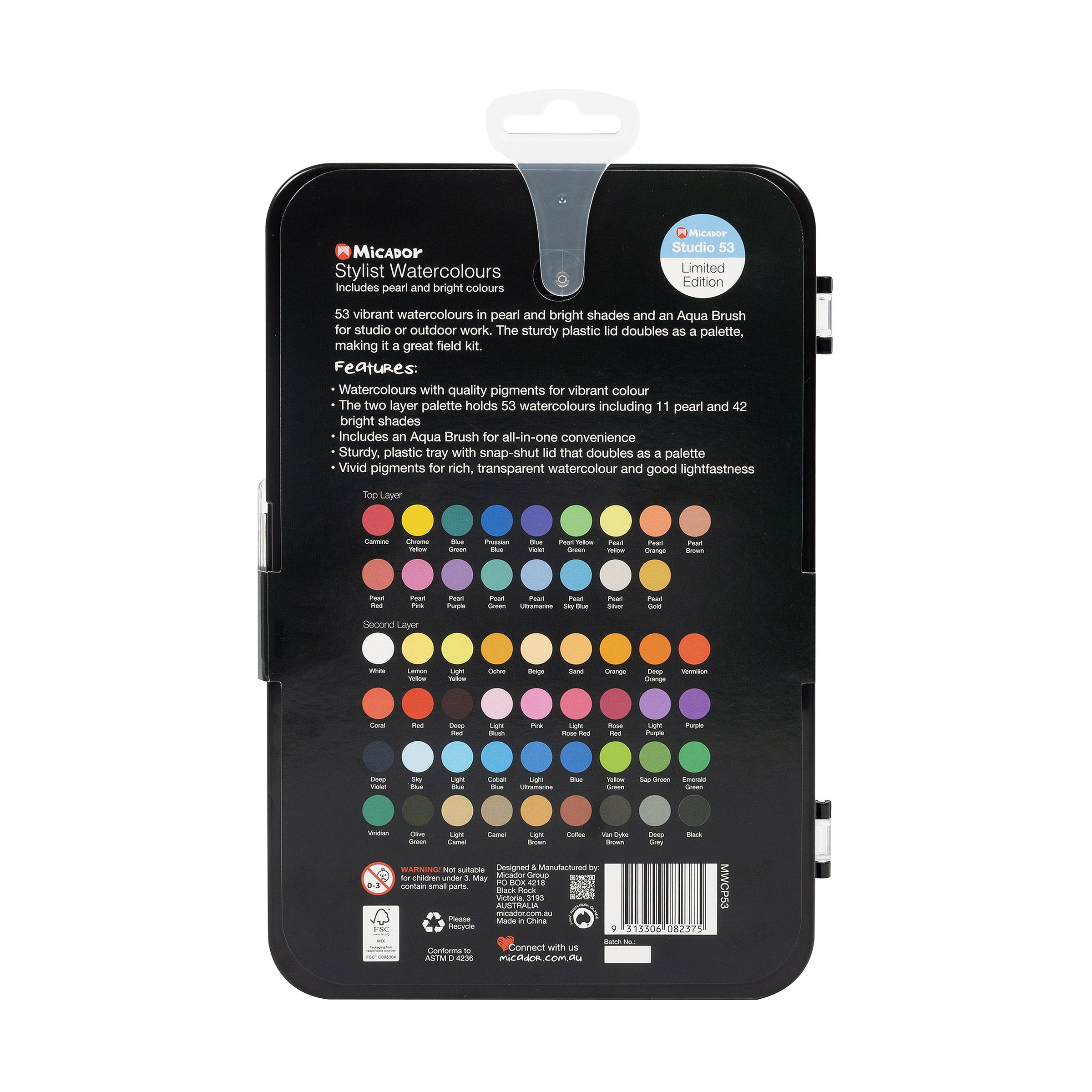 Watercolour Palette Stylist, Studio 53 Limited Edition, Micador