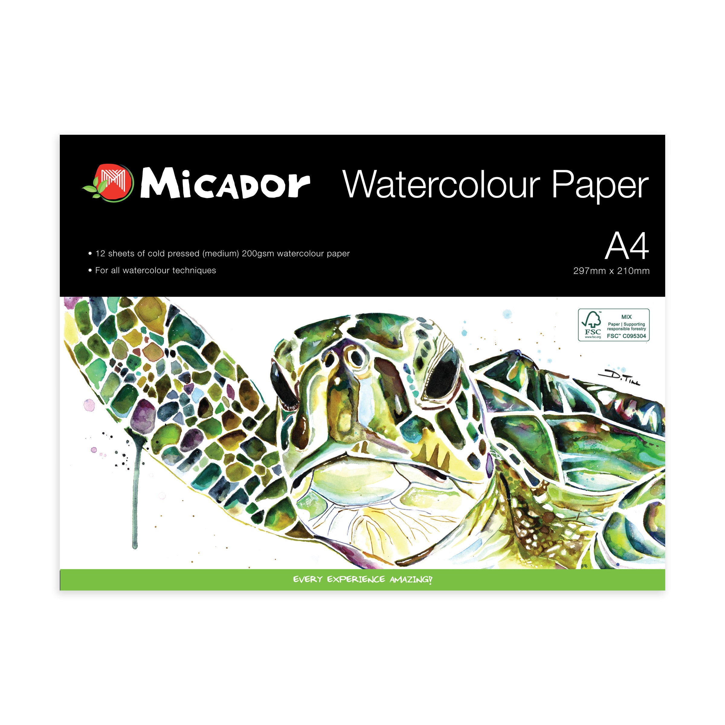 Micador Watercolour Pad Mix A4