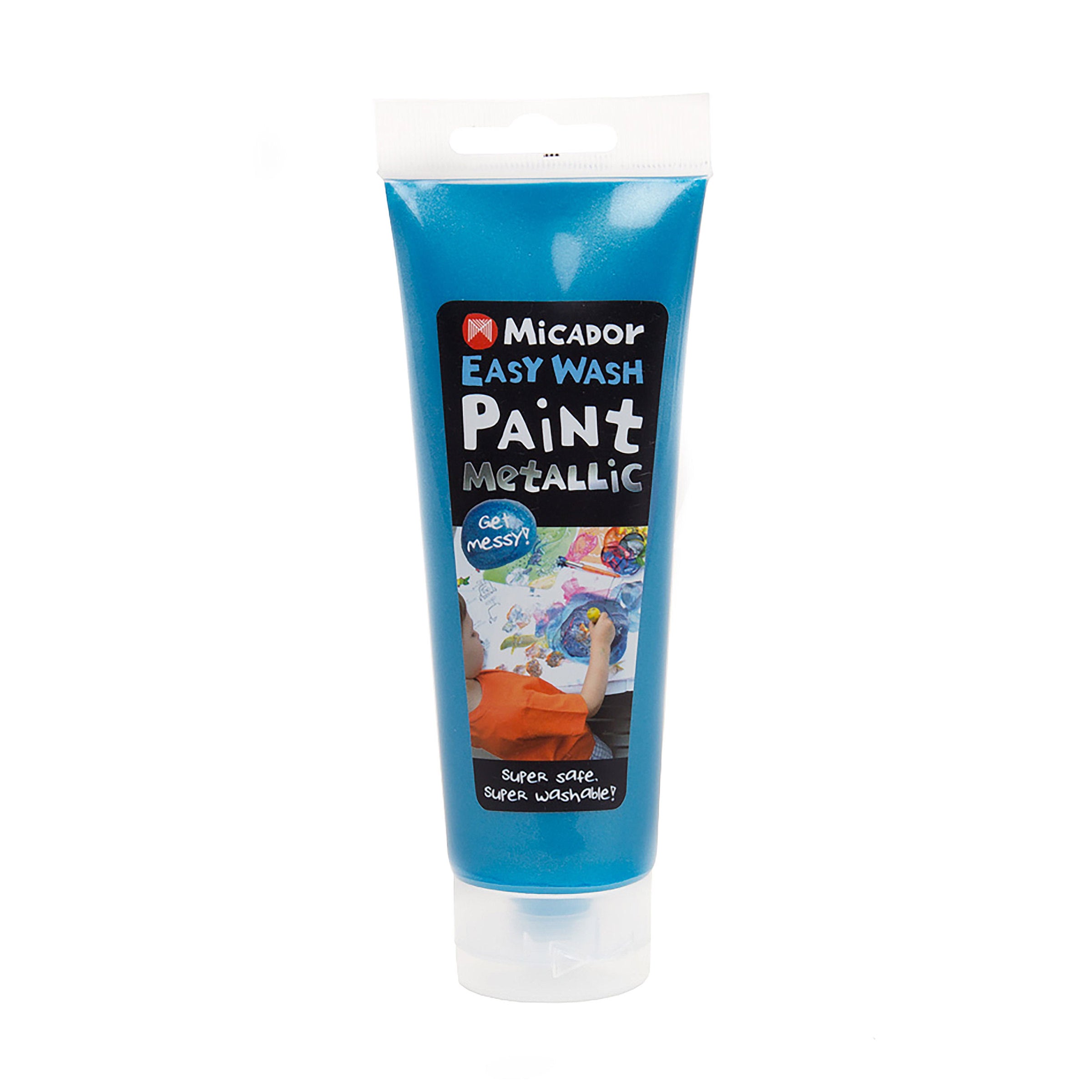 Micador Jr Easy Wash Paint Metallic Blue 120Ml